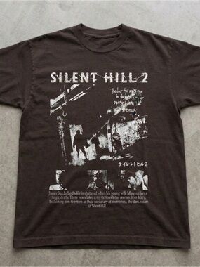 Silent Hill 2 Horror Video Game Graphic Tee Gildan Brown T-shirt